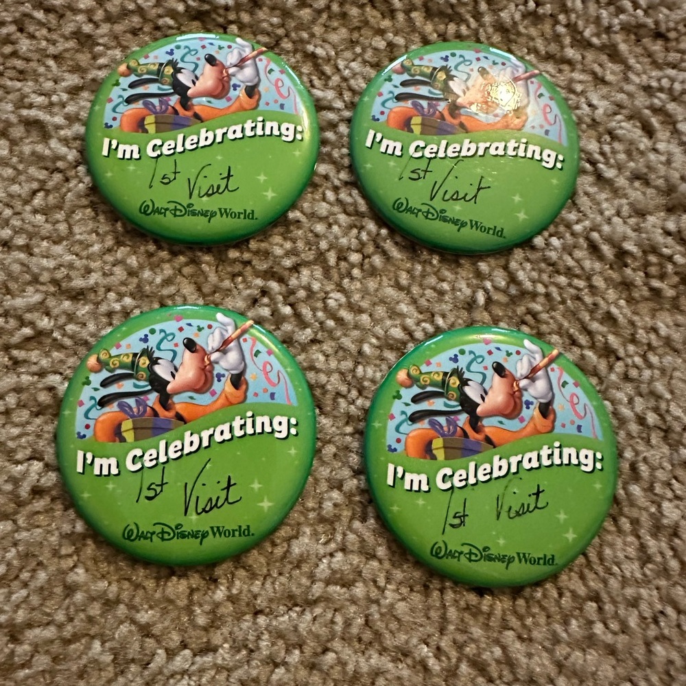 Walt Disney World “First Visit” Green Celebration Pins